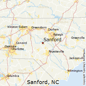 Sanford,North Carolina Map