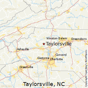 taylorsville nc map