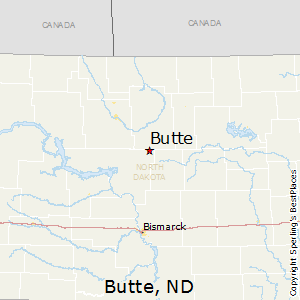 Butte,North Dakota Map