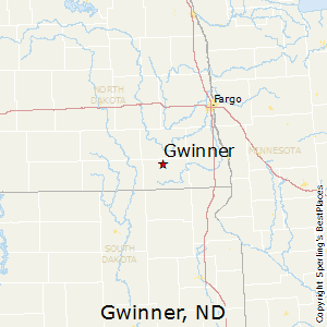 Gwinner,North Dakota Map