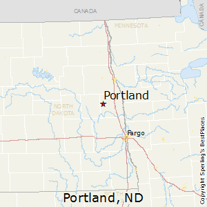 Portland,North Dakota Map