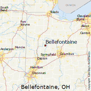 Bellefontaine,Ohio Map