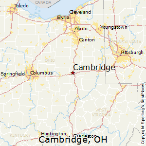 Cambridge,Ohio Map