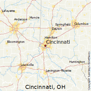 Cincinnati,Ohio Map