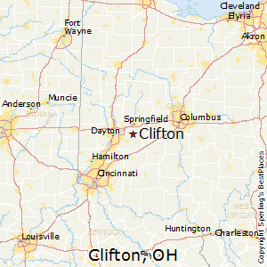 Clifton,Ohio Map