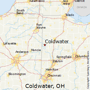 Coldwater,Ohio Map