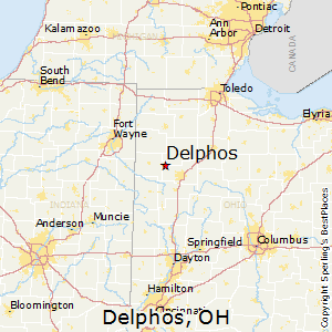 Delphos,Ohio Map