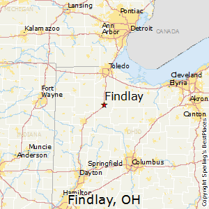 Findlay,Ohio Map