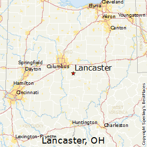 Lancaster,Ohio Map