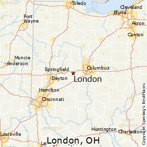 London,Ohio Map