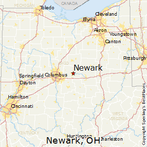 Newark,Ohio Map