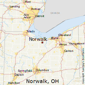 Norwalk,Ohio Map