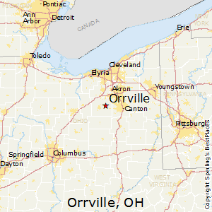 Orrville,Ohio Map