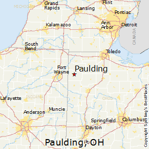 Paulding,Ohio Map