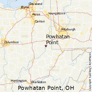 Powhatan_Point,Ohio Map