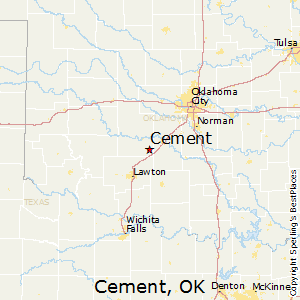 Cement,Oklahoma Map