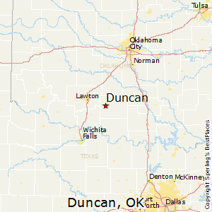 Duncan,Oklahoma Map