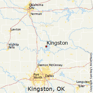 Kingston,Oklahoma Map