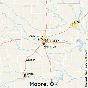 Moore,Oklahoma Map