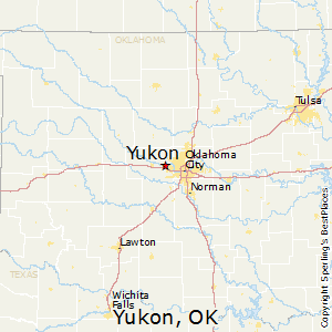 Yukon,Oklahoma Map