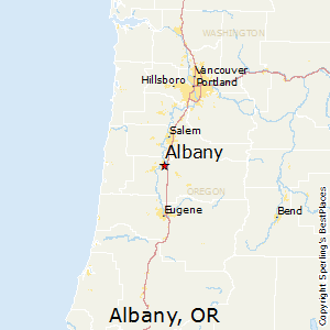 Albany,Oregon Map