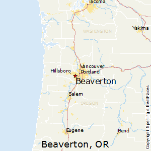Beaverton,Oregon Map