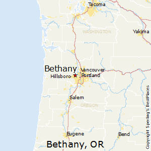 Bethany,Oregon Map