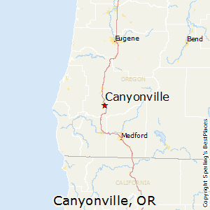 Canyonville,Oregon Map