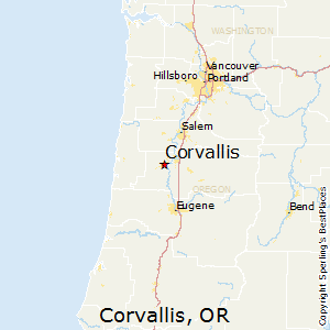 Corvallis,Oregon Map