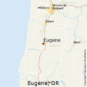Eugene,Oregon Map