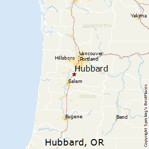 Hubbard,Oregon Map