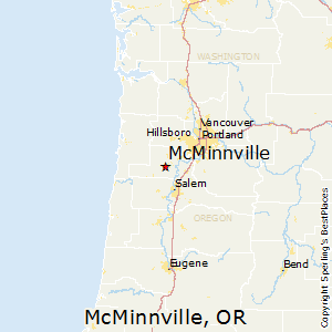McMinnville,Oregon Map