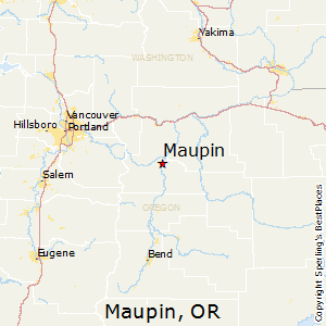 Maupin,Oregon Map