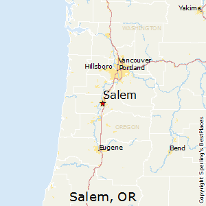 Salem,Oregon Map