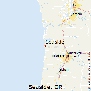 Seaside,Oregon Map