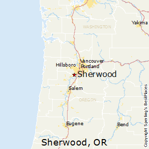 Sherwood,Oregon Map