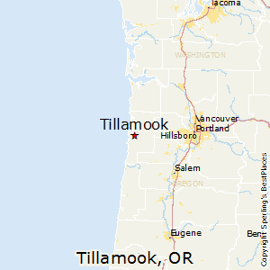 Tillamook,Oregon Map