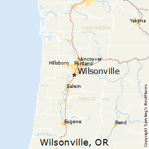Wilsonville,Oregon Map