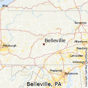 Belleville,Pennsylvania Map
