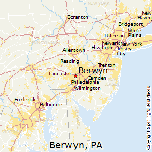 Berwyn,Pennsylvania Map