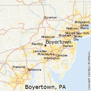 boyertown pennsylvania pa map bestplaces city