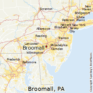Broomall,Pennsylvania Map