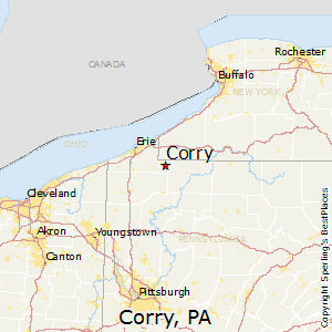 Corry,Pennsylvania Map