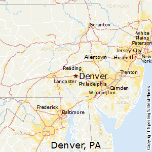 Denver,Pennsylvania Map
