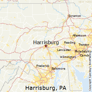 Harrisburg,Pennsylvania Map