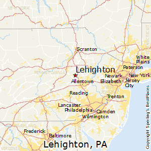 Lehighton,Pennsylvania Map