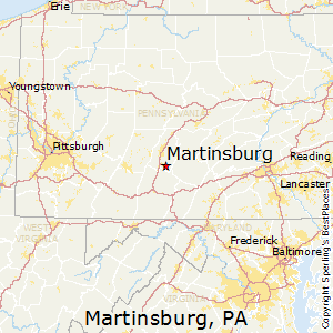 Martinsburg,Pennsylvania Map