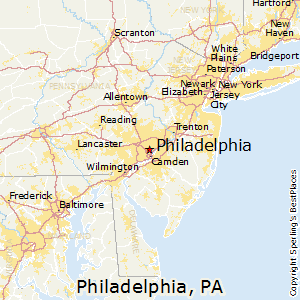Philadelphia,Pennsylvania Map