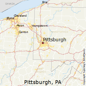 Pittsburgh,Pennsylvania Map