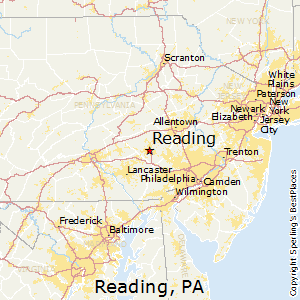 Reading,Pennsylvania Map